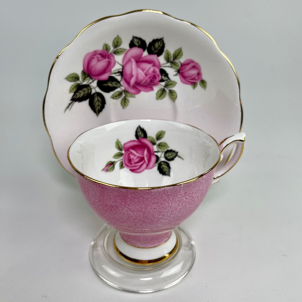 Royal Standard Pink Rose Fine Bone China Teacup and Saucer Set England Vintage